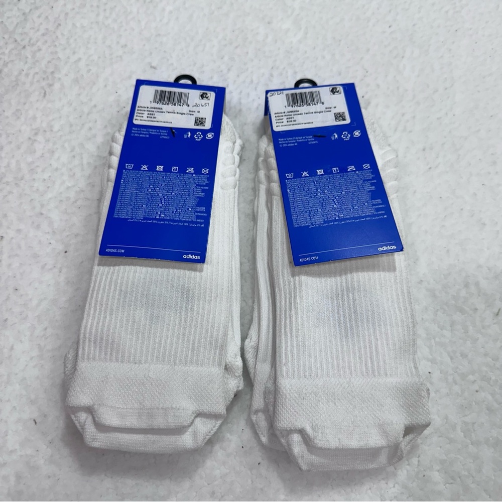 Adidas White Tennis Socks - Picture 3 of 7